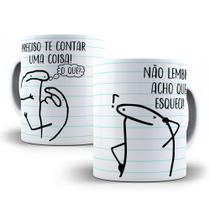 Caneca Porcelana Personalizada-Frases divertida, engraçadas Memes Flork Bento, Preciso te contar