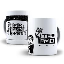 Caneca porcelana personalizada - presente para Namorado (a) amar e ser tão amado, te amo!