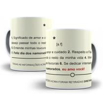 Caneca porcelana personalizada - presente para Namorado (a) eu amo você, frases.