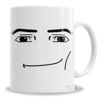 Caneca Porcelana Personalizada Roblox Man Face Gamer