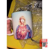 Caneca Porcelana Personalizada Taylor Swift Santa Meme Estampita Taylor Swift Ceramica