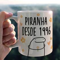 Caneca Porcelana Piranha Desde 1996 Flork Presente Lembrança