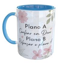 Caneca Porcelana Plano Sempre Confiar Em Deus