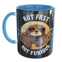 Caneca Porcelana Preguica Not Fast