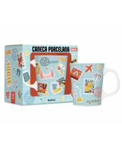 Caneca porcelana premium 260ml - viagens
