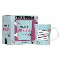 Caneca Porcelana Premium 260ml Você É Incrível Ref.14155 Brasfoot