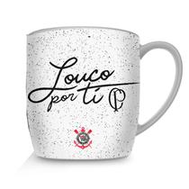 Caneca Porcelana Premium BrasFoot Corinthians Louco Por Tí 300 ML Urban Licenciada Branco Caneca Porcelana Premium BrasFoot Corinthians Louco Por Tí 300 ML Urban Licenciada Branco