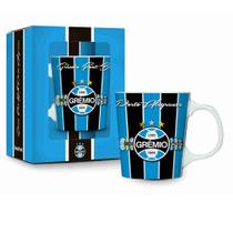 Caneca Porcelana Premium BrasFoot Gremio 260 ML Licenciada Branco