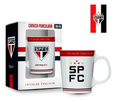 Caneca Porcelana Premium Xicara Tricolor Brasfoot