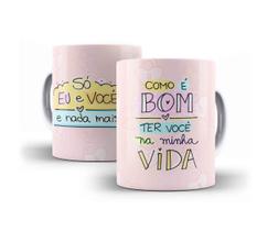 Caneca Porcelana Presente Namorados Como É Bom Ter Vc