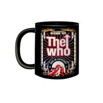 Caneca Porcelana Preta Banda The Who Rock Clássico Anos 70 Caneca Porcelana Preta Banda The Who Rock Clássico Anos 70