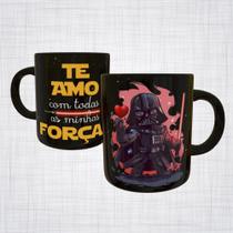 Caneca Porcelana Preta Dia dos Namorados Star Wars darth vader te amo com toda a minha força Caneca Porcelana Preta Dia dos Namorados Star Wars darth vader te amo com toda a minha força