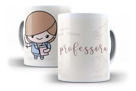 Caneca Porcelana Professora Profissão Coleção Cute