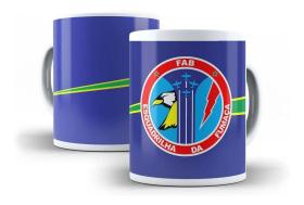 Caneca Porcelana Profissão Aeronáutica Esquadrilha Da Fumaça FAB Caneca Porcelana Profissão Aeronáutica Esquadrilha Da Fumaça FAB