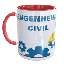 Caneca Porcelana Profissão Engenheiro Civil