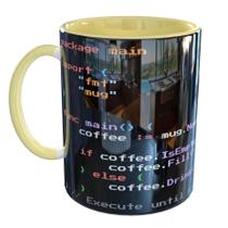 Caneca Porcelana Programador Dev GO Engraçada