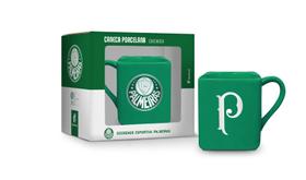 Caneca porcelana quadrada do palmeiras oficial