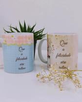 Caneca porcelana - Que a felicidade vire rotina Caneca porcelana - Que a felicidade vire rotina