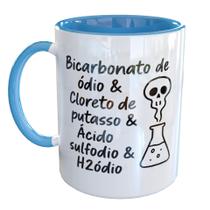 Caneca Porcelana Química Bicarbonato De Ódio