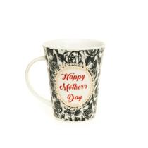 Caneca Porcelana Resistente Café Estampa Floral Elegante Presente Para Mãe Capacidade 400 ml
