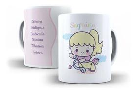 Caneca Porcelana Sagitário Signos Cute Sagitariana