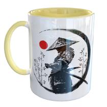 Caneca Porcelana Samurai Guerreiro Japônes Bushido