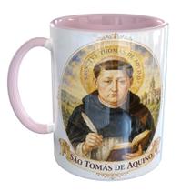 Caneca Porcelana Sao Tomas De Aquino Com Oracao