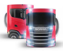 Caneca porcelana Scania R450 - Caneca Caminhão