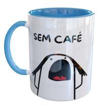 Caneca Porcelana Sem Café Com Café Meme