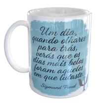 Caneca Porcelana Sigmund Freud Frase Psicologia