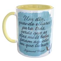 Caneca Porcelana Sigmund Freud Frase Psicologia