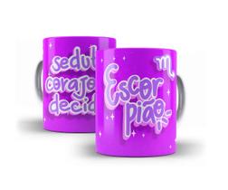 Caneca Porcelana Signo Escorpião 06 Caneca Porcelana Signo Escorpião 06
