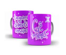 Caneca Porcelana Signo Gêmeos 06 Caneca Porcelana Signo Gêmeos 06