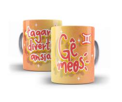 Caneca Porcelana Signo Gêmeos 07 Caneca Porcelana Signo Gêmeos 07