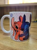 Caneca Porcelana Stich Amor Caneca Porcelana Stich Amor