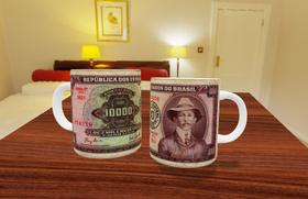 Caneca Porcelana Tema Dinheiro 10 mil cruzeiros Caneca Porcelana Tema Dinheiro 10 mil cruzeiros