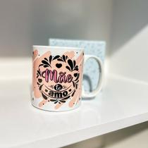 Caneca Porcelana Temática Mãe BMB - Caixa para presente