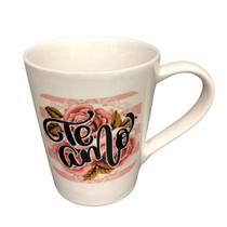 Caneca Porcelana Tuplipa Branca Estampada