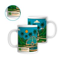 Caneca Porcelana Turística Jardim Botânico SP325ml Caneca Porcelana Turística Jardim Botânico SP325ml