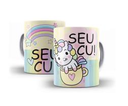 Caneca Porcelana Unicórnio Indelicado 03