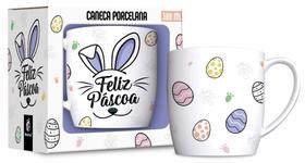 Caneca Porcelana Urban 300 ML Mensagens de Páscoa Sortidas Cor:Feliz Páscoa