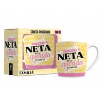Caneca Porcelana Urban 300ml Familia Neta Querida