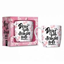 Caneca Porcelana Urban 300ml Fe1 Deus E Bom O Tempo Todo