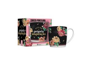 Caneca porcelana urban 300ml frases - seja sua inspiracao - Brasfoot Presentes