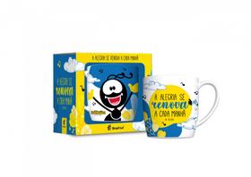 Caneca porcelana urban 360ml frases - smilinguido a alegria