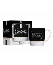 Caneca porcelana urban 360ml - gratidao todos os dias - BRASFOOT