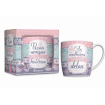 Caneca Porcelana Urban 360ml na caixa - Boa Amigas Brasfoot