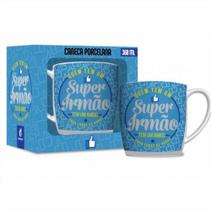 Caneca Porcelana Urban 360ml na caixa - Super Irmão Presente Brasfoot