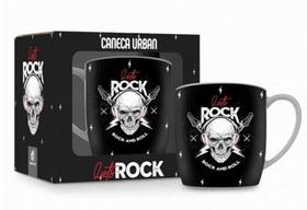 Caneca porcelana urban - caveira let's rock