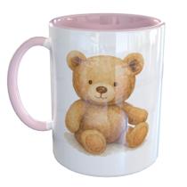 Caneca Porcelana Urso Teddy Fofinho